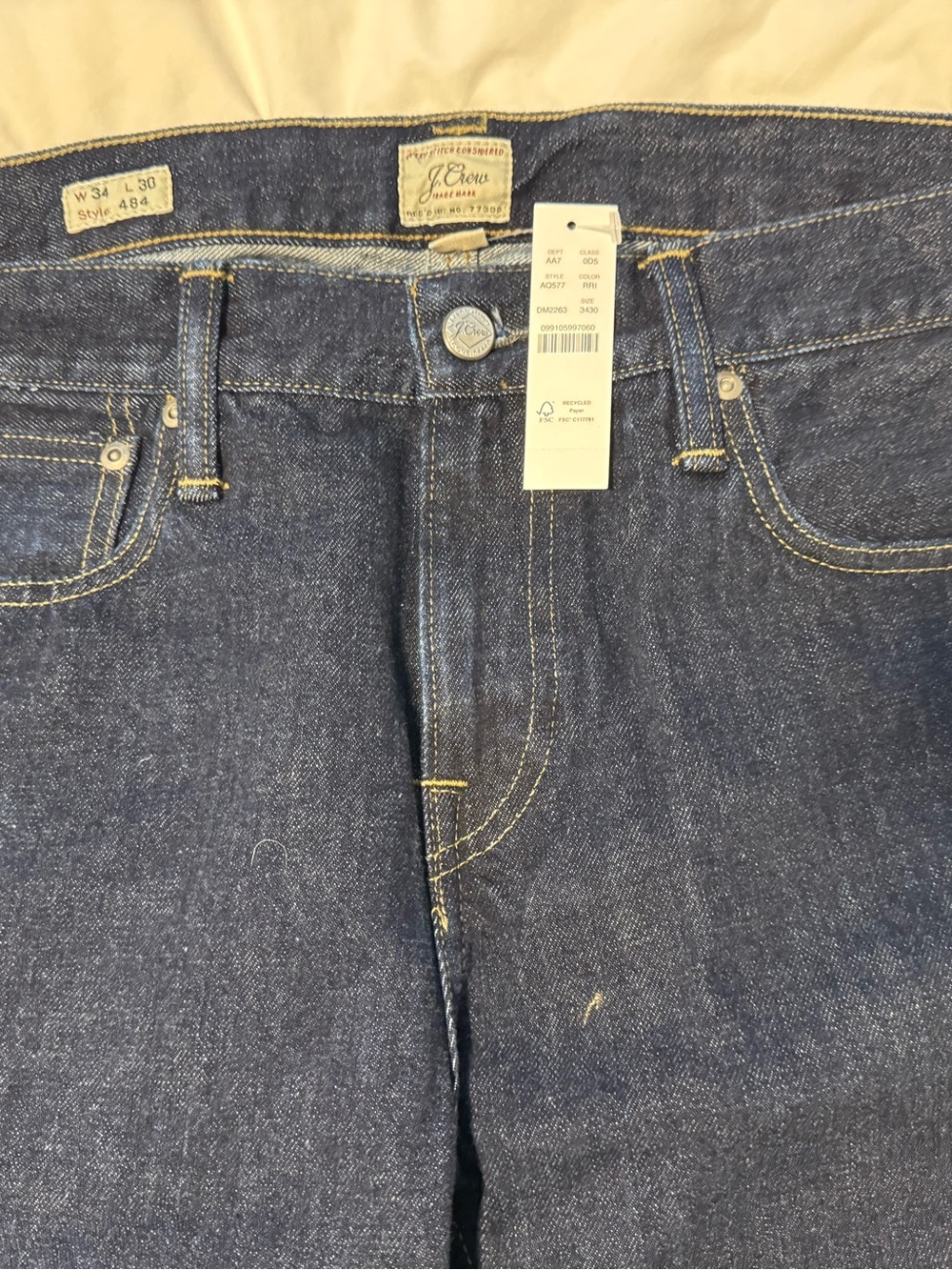 J. Crew Men’s Indigo 484 - NWT